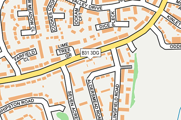 B31 3DG map - OS OpenMap – Local (Ordnance Survey)