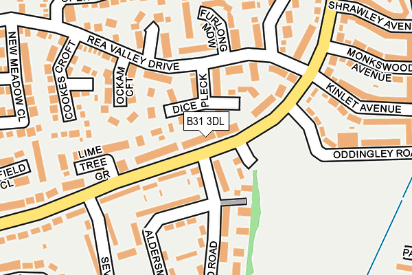 B31 3DL map - OS OpenMap – Local (Ordnance Survey)