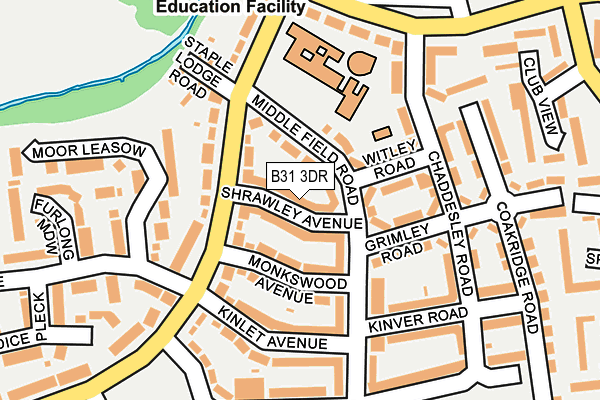B31 3DR map - OS OpenMap – Local (Ordnance Survey)