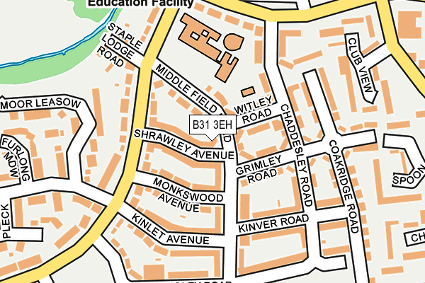 B31 3EH map - OS OpenMap – Local (Ordnance Survey)