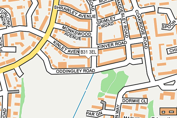 B31 3EL map - OS OpenMap – Local (Ordnance Survey)