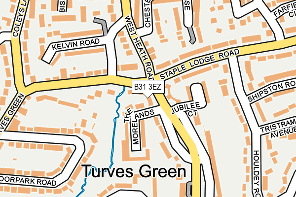 B31 3EZ map - OS OpenMap – Local (Ordnance Survey)