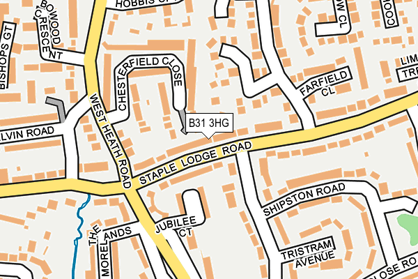 B31 3HG map - OS OpenMap – Local (Ordnance Survey)