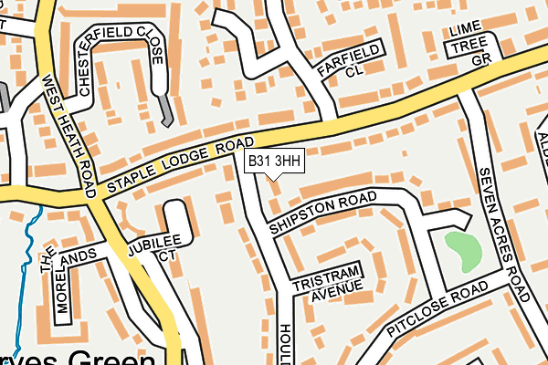 B31 3HH map - OS OpenMap – Local (Ordnance Survey)