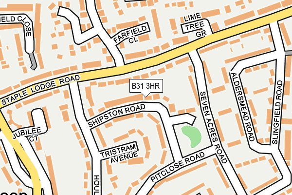 B31 3HR map - OS OpenMap – Local (Ordnance Survey)