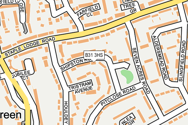 B31 3HS map - OS OpenMap – Local (Ordnance Survey)