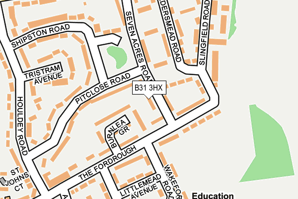 B31 3HX map - OS OpenMap – Local (Ordnance Survey)