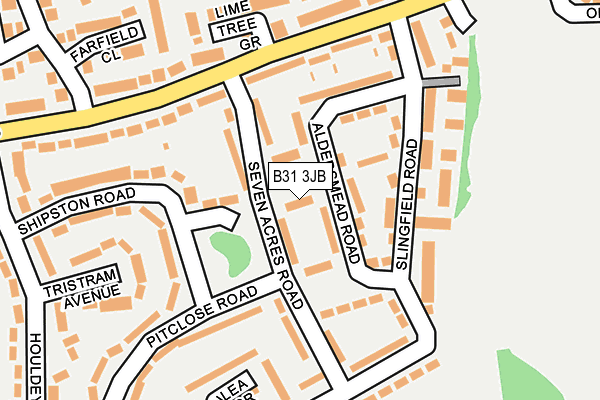 B31 3JB map - OS OpenMap – Local (Ordnance Survey)