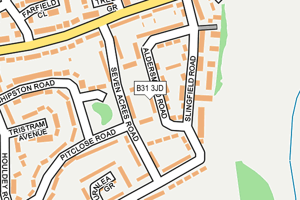 B31 3JD map - OS OpenMap – Local (Ordnance Survey)