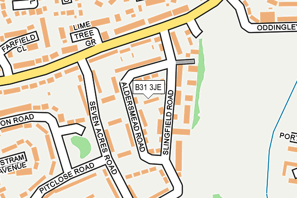 B31 3JE map - OS OpenMap – Local (Ordnance Survey)