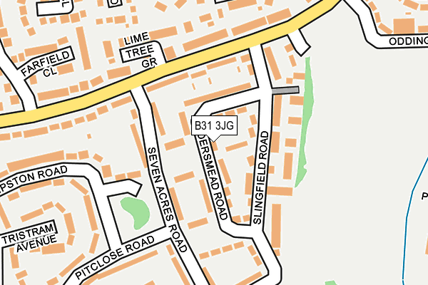 B31 3JG map - OS OpenMap – Local (Ordnance Survey)