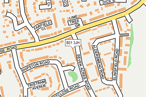 B31 3JH map - OS OpenMap – Local (Ordnance Survey)