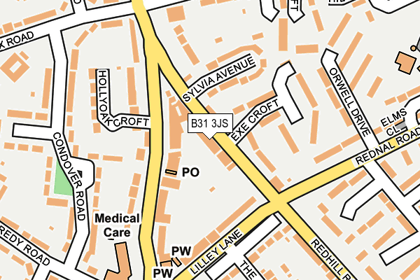 B31 3JS map - OS OpenMap – Local (Ordnance Survey)