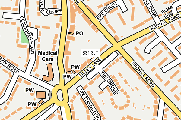 B31 3JT map - OS OpenMap – Local (Ordnance Survey)