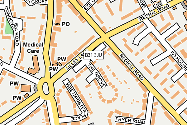 B31 3JU map - OS OpenMap – Local (Ordnance Survey)