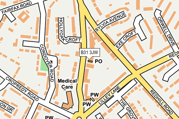 B31 3JW map - OS OpenMap – Local (Ordnance Survey)