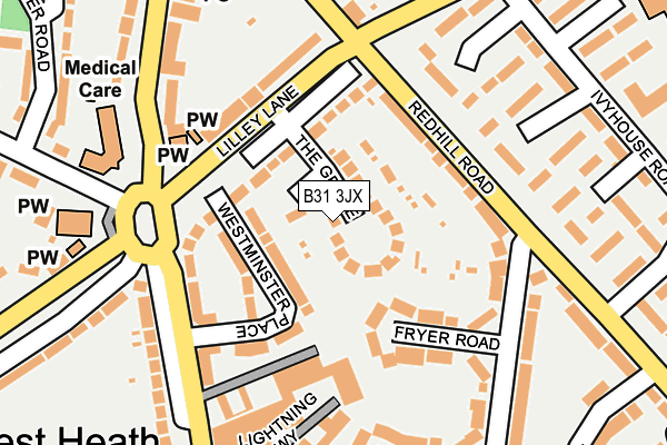 B31 3JX map - OS OpenMap – Local (Ordnance Survey)