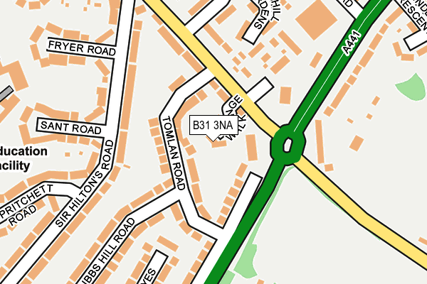 B31 3NA map - OS OpenMap – Local (Ordnance Survey)