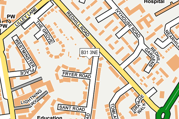 B31 3NE map - OS OpenMap – Local (Ordnance Survey)