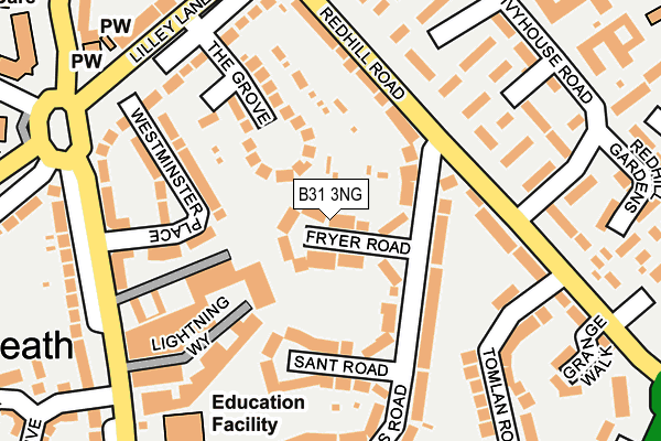 B31 3NG map - OS OpenMap – Local (Ordnance Survey)