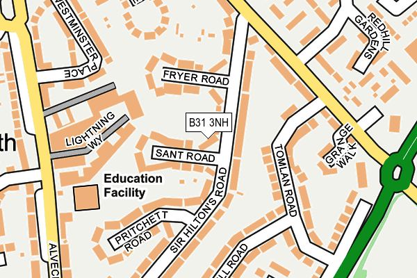 B31 3NH map - OS OpenMap – Local (Ordnance Survey)