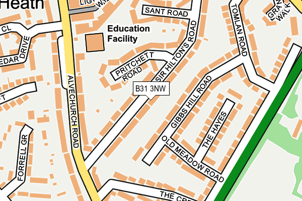 B31 3NW map - OS OpenMap – Local (Ordnance Survey)