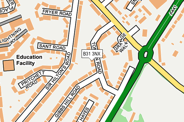 B31 3NX map - OS OpenMap – Local (Ordnance Survey)