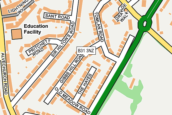 B31 3NZ map - OS OpenMap – Local (Ordnance Survey)