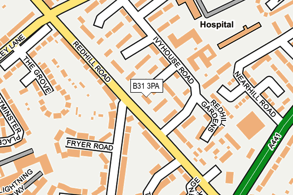 B31 3PA map - OS OpenMap – Local (Ordnance Survey)