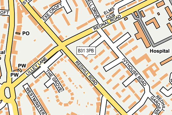 B31 3PB map - OS OpenMap – Local (Ordnance Survey)