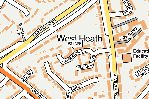 B31 3PF map - OS OpenMap – Local (Ordnance Survey)