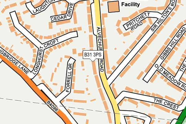 B31 3PS map - OS OpenMap – Local (Ordnance Survey)