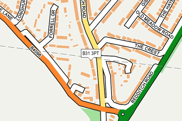 B31 3PT map - OS OpenMap – Local (Ordnance Survey)