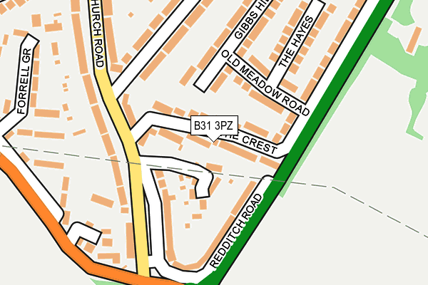 B31 3PZ map - OS OpenMap – Local (Ordnance Survey)