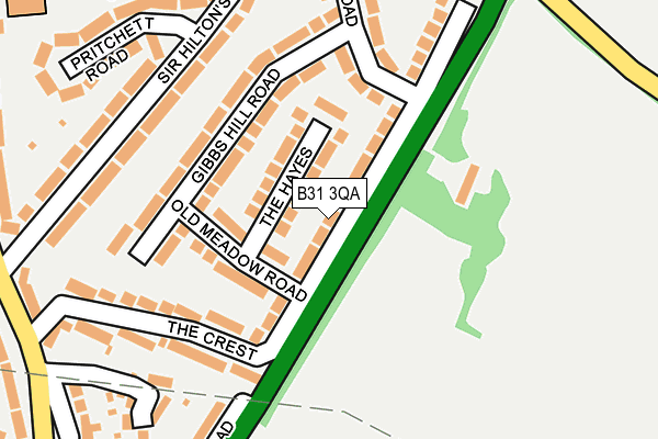 B31 3QA map - OS OpenMap – Local (Ordnance Survey)