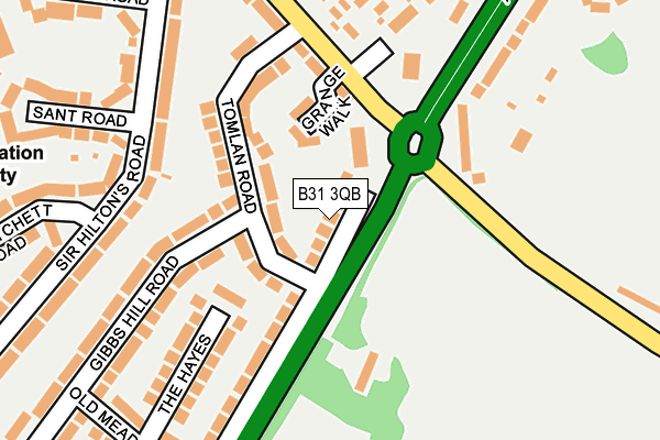 B31 3QB map - OS OpenMap – Local (Ordnance Survey)