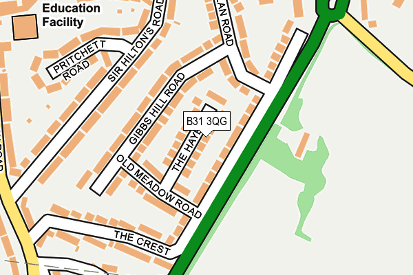 B31 3QG map - OS OpenMap – Local (Ordnance Survey)