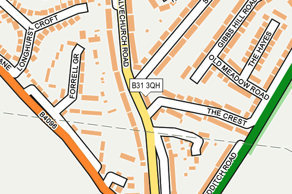B31 3QH map - OS OpenMap – Local (Ordnance Survey)