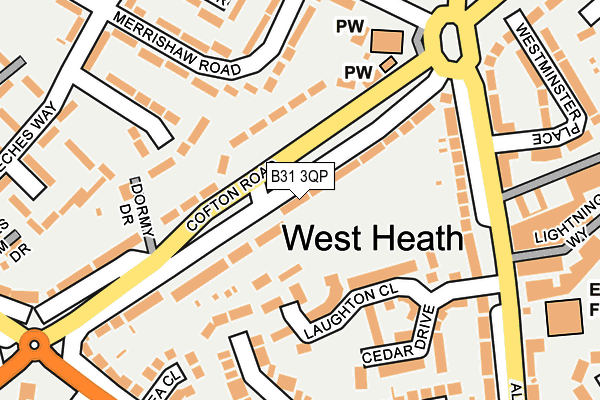 B31 3QP map - OS OpenMap – Local (Ordnance Survey)