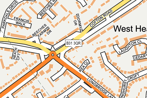 B31 3QR map - OS OpenMap – Local (Ordnance Survey)