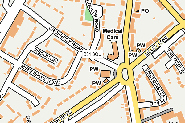 B31 3QU map - OS OpenMap – Local (Ordnance Survey)