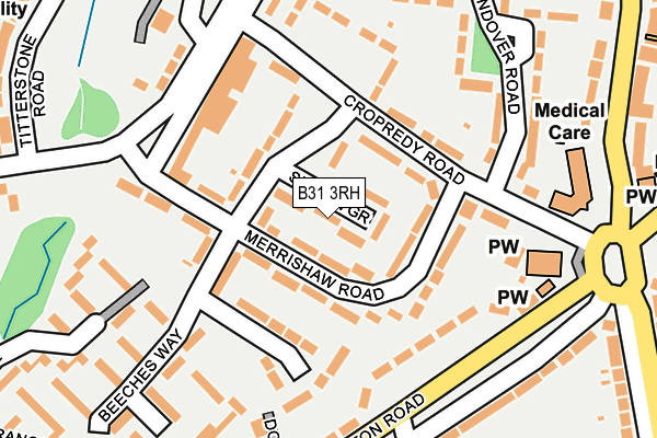 B31 3RH map - OS OpenMap – Local (Ordnance Survey)