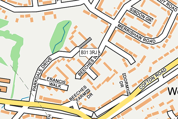 B31 3RJ map - OS OpenMap – Local (Ordnance Survey)