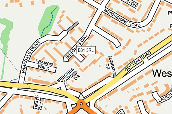 B31 3RL map - OS OpenMap – Local (Ordnance Survey)