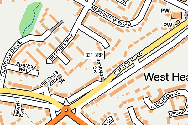 B31 3RP map - OS OpenMap – Local (Ordnance Survey)