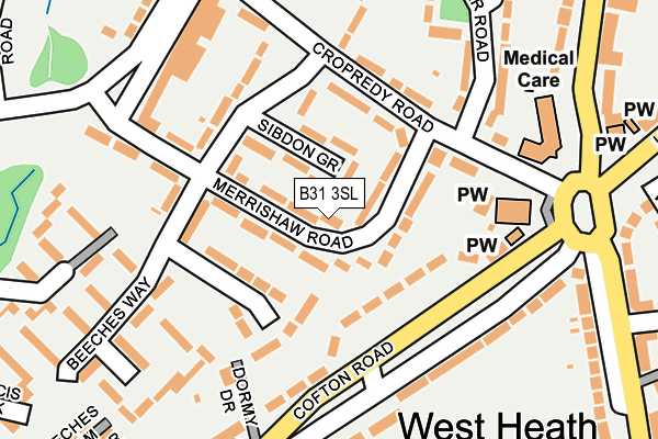 B31 3SL map - OS OpenMap – Local (Ordnance Survey)