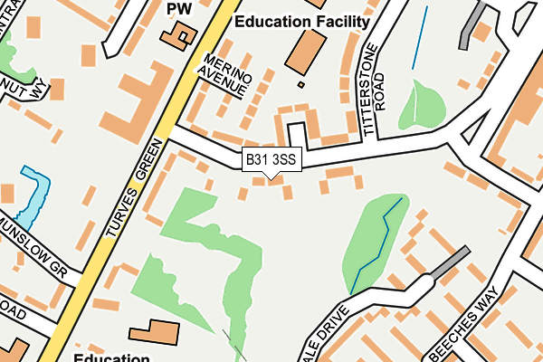 B31 3SS map - OS OpenMap – Local (Ordnance Survey)