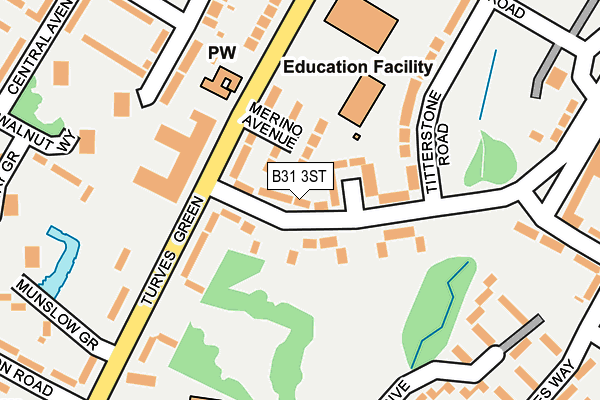 B31 3ST map - OS OpenMap – Local (Ordnance Survey)