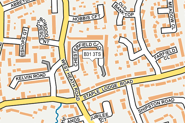 B31 3TS map - OS OpenMap – Local (Ordnance Survey)