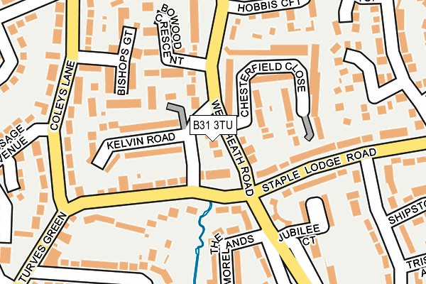 B31 3TU map - OS OpenMap – Local (Ordnance Survey)